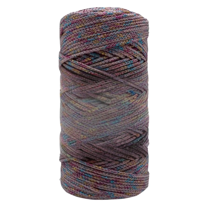 BFS Makrome İpi 3mm Polyester Gri Simli
