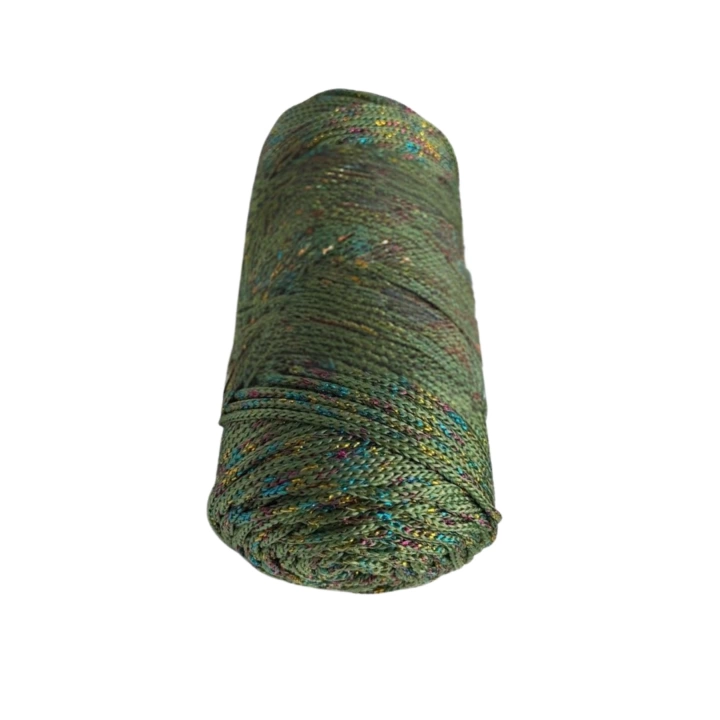 BFS Makrome İpi 3mm Polyester Haki Simli