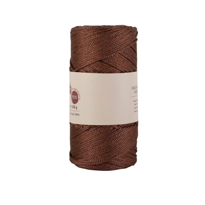 BFS Makrome İpi 3mm  Polyester Kahve Simli