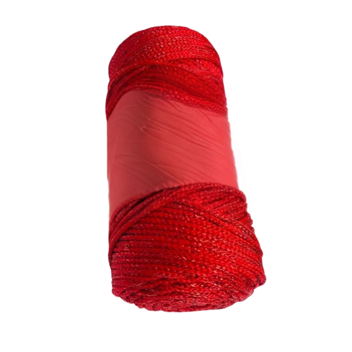 BFS Makrome İpi 3mm Polyester Kırmızı Simli