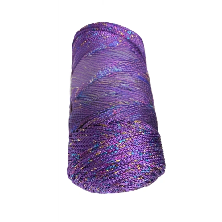 BFS Makrome İpi 3mm  Polyester Mor Simli