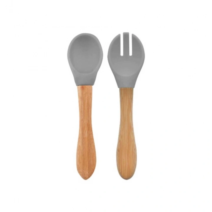 BFS    Mama Kaşığı ve Çatal Seti Powder Grey