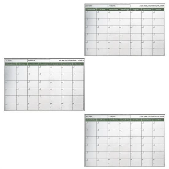 BFS  Manyetik Yapışkanlı Bir Aylık Program Planlayıcı Takvim 85x56 cm