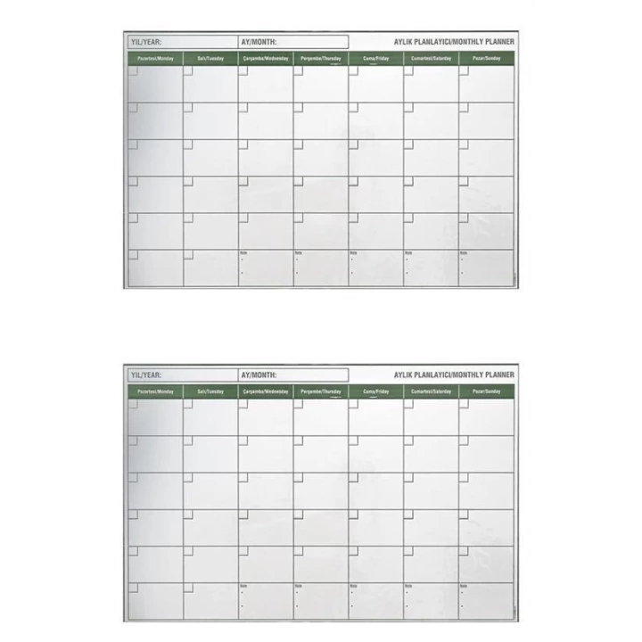 BFS  Manyetik Yapışkanlı Bir Aylık Program Planlayıcı Takvim 85x56 cm
