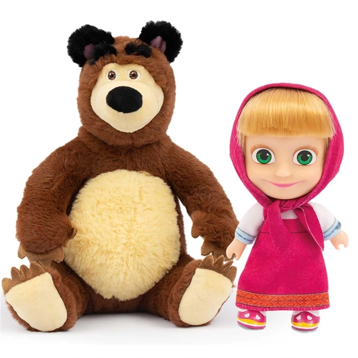 BFS    Masha ile Koca Ayı 20 Cm Peluş 12 Cm Bebek MHA21000