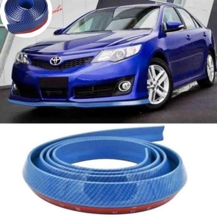 BFS  Mavi 2,5 Metre Araba Oto Ön Tampon Koruyucu Kauçuk Pratik Tampon Şerit Bant Döşeme Kiti