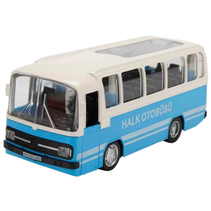 BFS   Maxx Wheels Sesli ve Işıklı Nostaljik Halk Otobüsü 15 cm