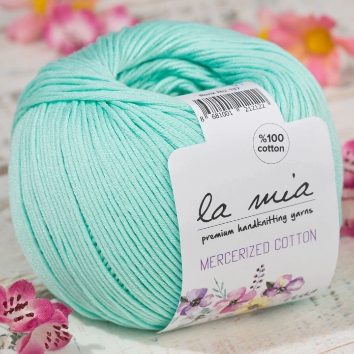 BFS  Mercerized Cotton Açık Yeşil El Örgü İpi - 137 - 33588