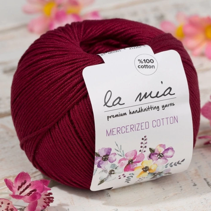 BFS  Mercerized Cotton Bordo El Örgü İpi - 23 - 33596