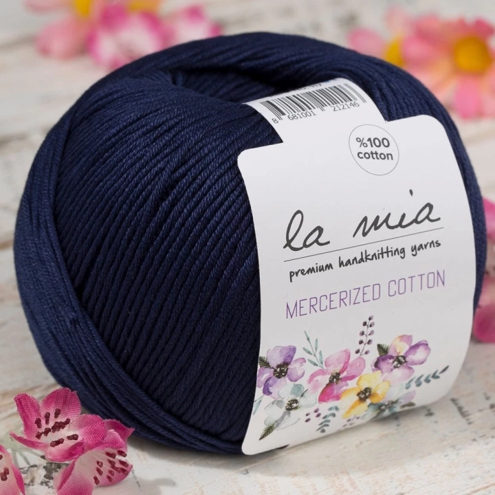 BFS  Mercerized Cotton Koyu Mavi El Örgü İpi - 117 - 33590