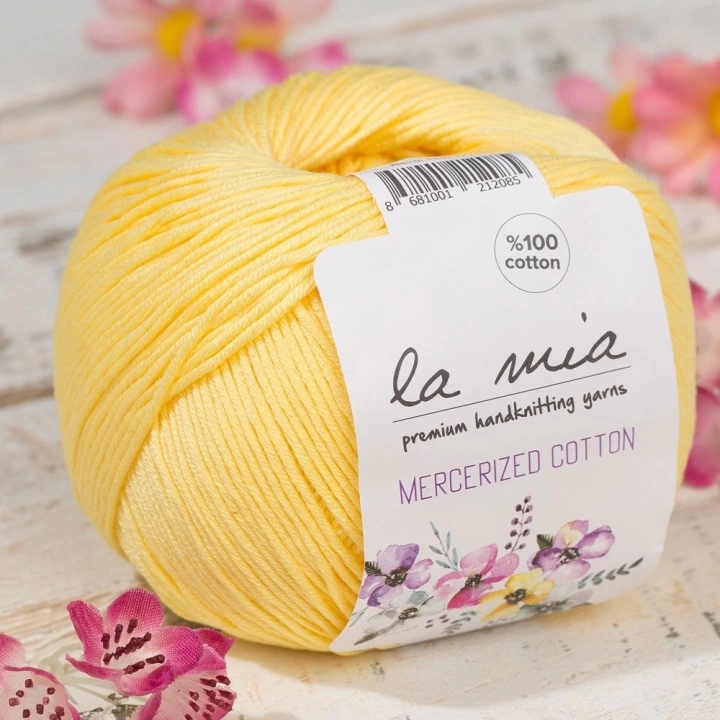 BFS  Mercerized Cotton Sarı El Örgü İpi - 177 - 33584