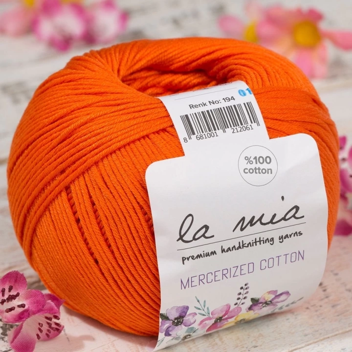 BFS  Mercerized Cotton Turuncu El Örgü İpi - 194 - 33582