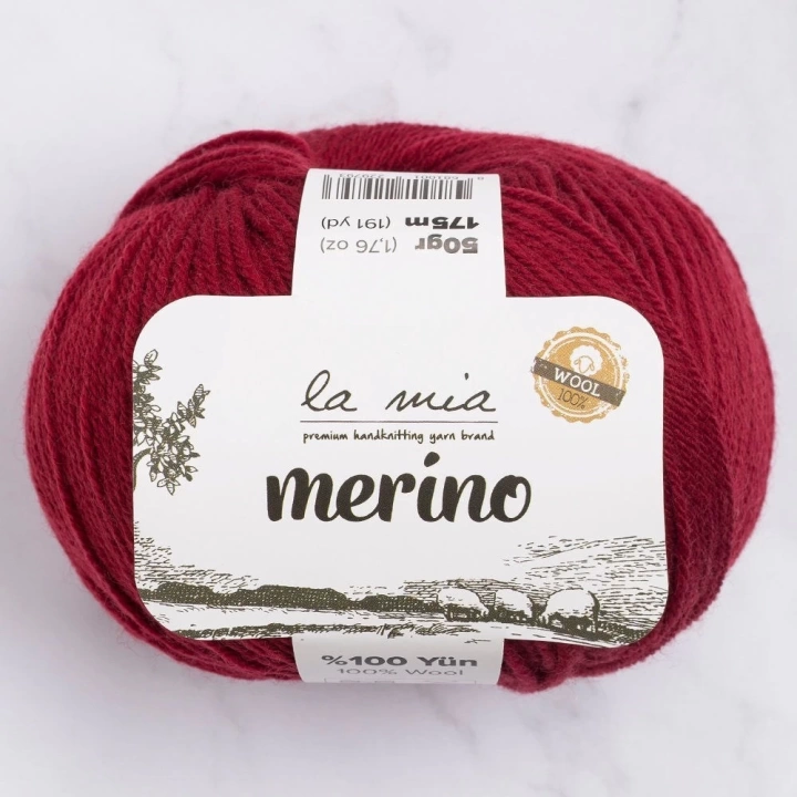 BFS  Merino Bordo El Örgü İpi - L065 - 33792