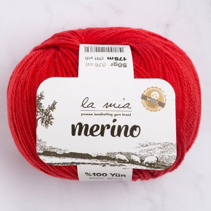 BFS  Merino Kırmızı El Örgü İpi - L092 - 33789