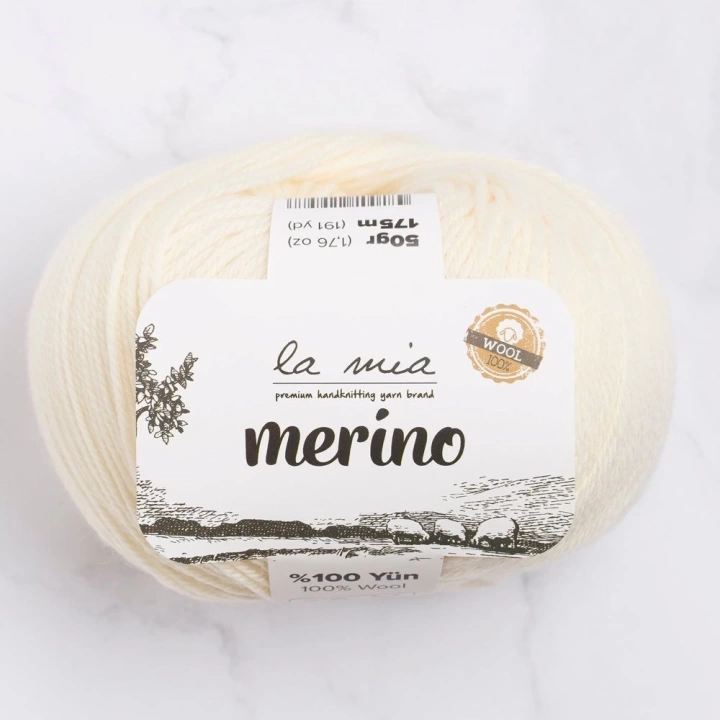 BFS  Merino Krem El Örgü İpi - L081 - 33776