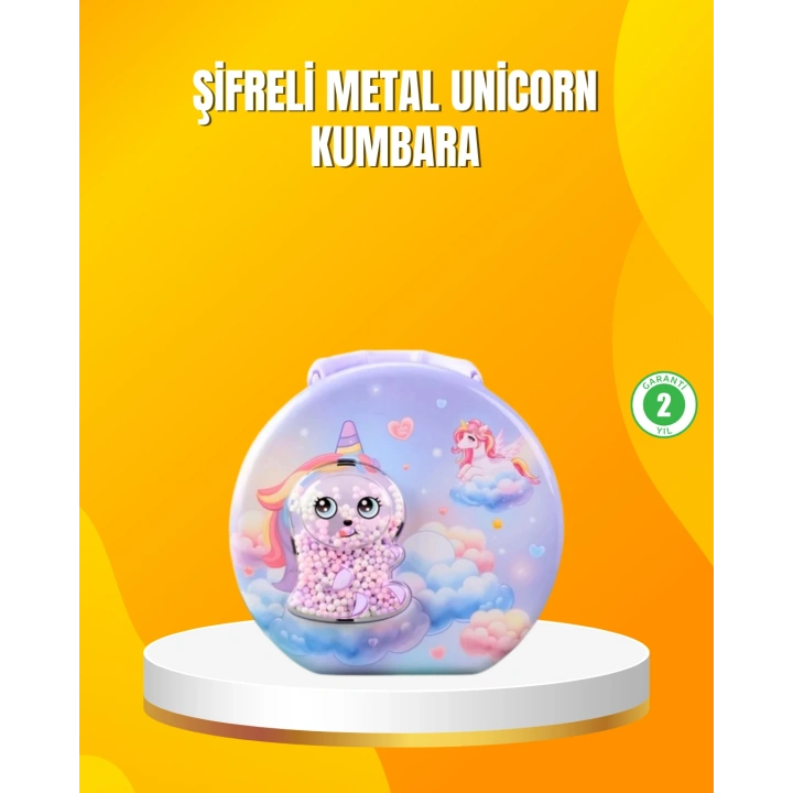 BFS Metal Çocuk Para Kasası Ayarlanabilir Şifreli Kilitli