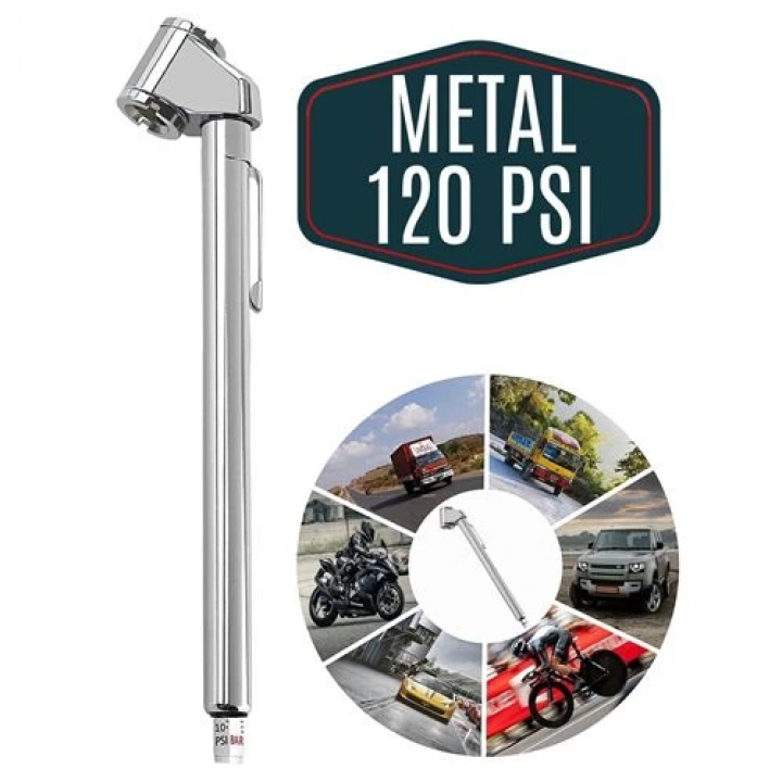 BFS  Metal Kasalı 120 Psi Lastik Hava Ölçme Saati