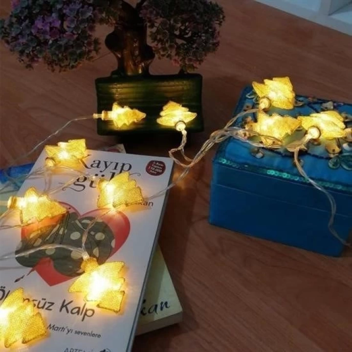 BFS  Metal Örgülü Çam Ağacı Şeklinde Günışığı Şerit Led Işık Zinciri