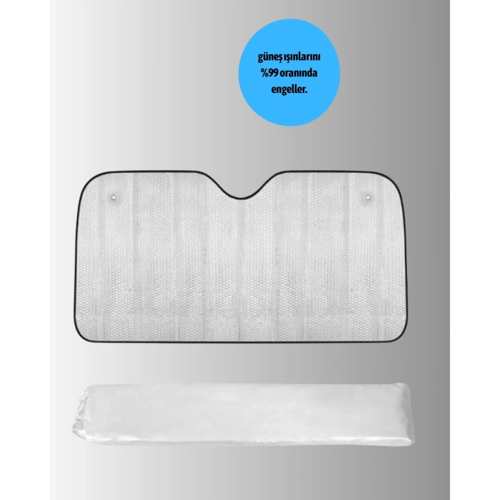 BFS Metalize Reflektör Yüzeyli UV Koruyucu Araç Güneşliği – Serin ve Güvenli Sürüşler İçin