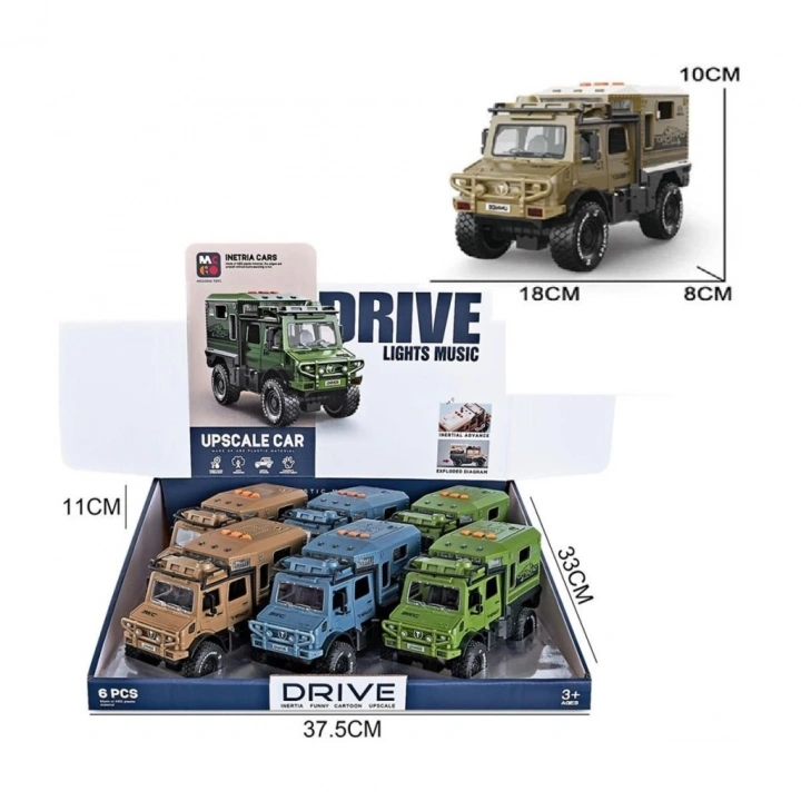 BFS   MG-D700-02 Sürtmeli Işıklı Müzikli Lüks Off-Road Karavan -Vardem Oyuncak
