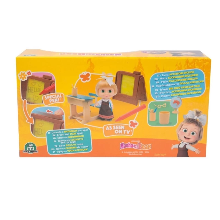 BFS   MHA07000 Maşa ve Koca 12cm Masha ve Okul Oyun Seti