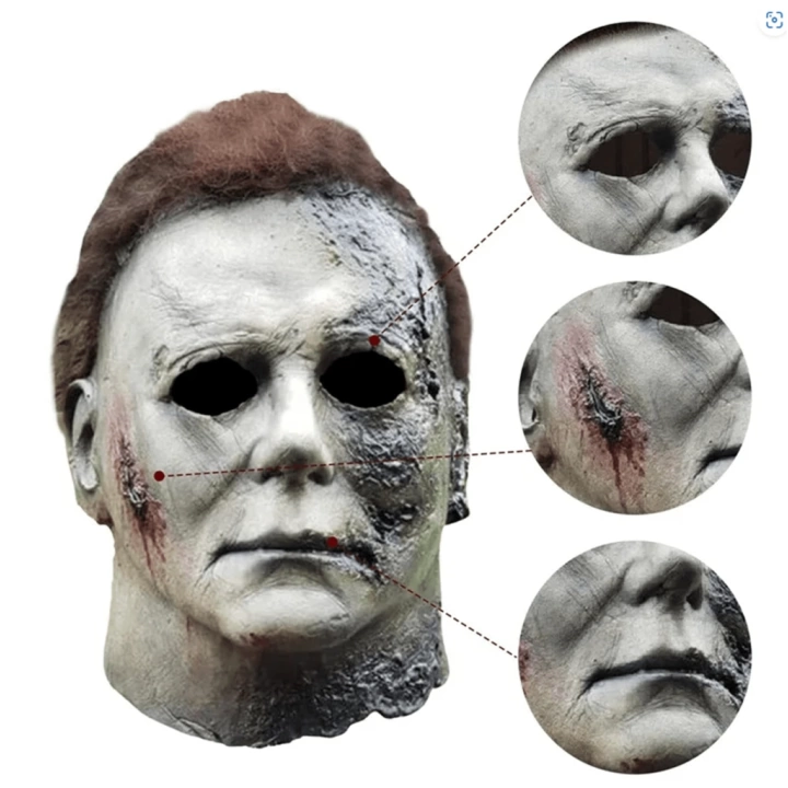 BFS     Michael Myers Lateks Maske - Michael Myers Et Maske Kafaya Tam Geçmeli