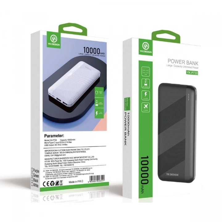 BFS  Mikro Type-C USB Hızlı Şarj Edebilen 10000 mAh Powerbank