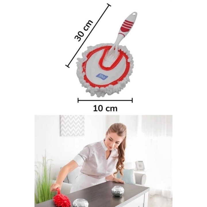 BFS  Mikrofiber Duster Toz Leke Kir Alıcı Temizleyici Tutacaklı Temizlik Bezi Aparatı Malzemesi