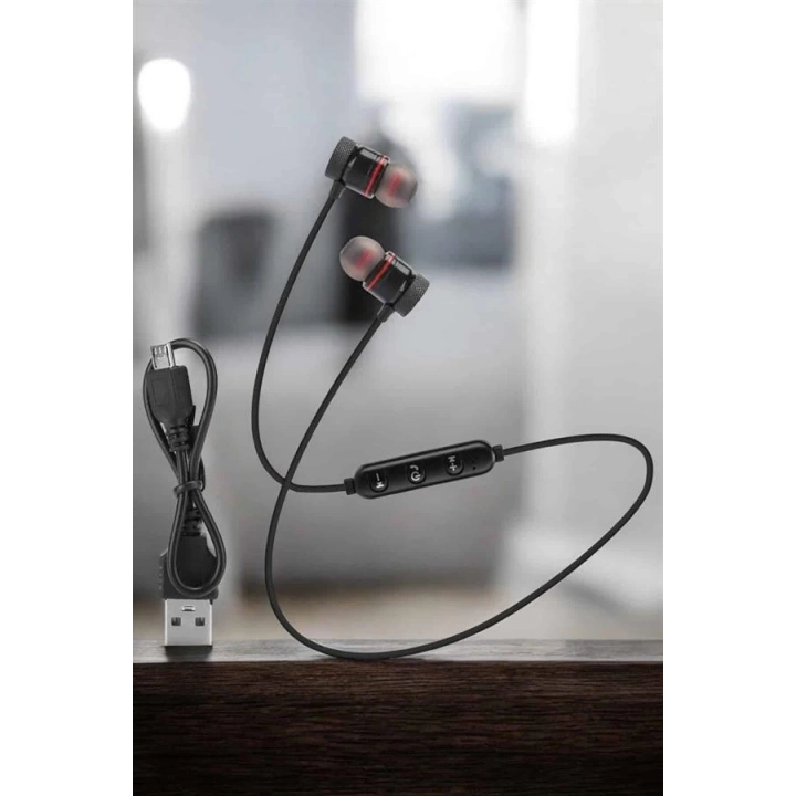 BFS Mikrofonlu Kablosuz Sport Kulak İçi Mıknatıslı Kulaklık