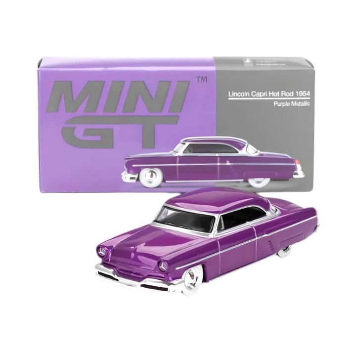 BFS   Mini Gt 1/64 Lincoln Capri Hot Rod 1954 Purple Metallic
