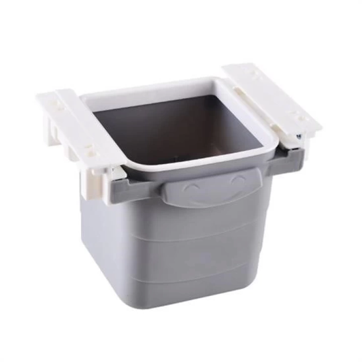 BFS  Mini Masa Çöp Kovası Plastik Tezgah Altı Geri Çekilebilir Yapışkanlı Görünmez Bölme Pratik