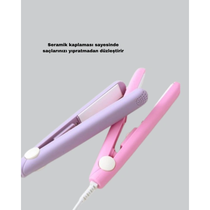 BFS Mini Seramik Saç Düzleştirici – Kompakt Boy, 180°C Hızlı Isınma, Seyahat Tipi