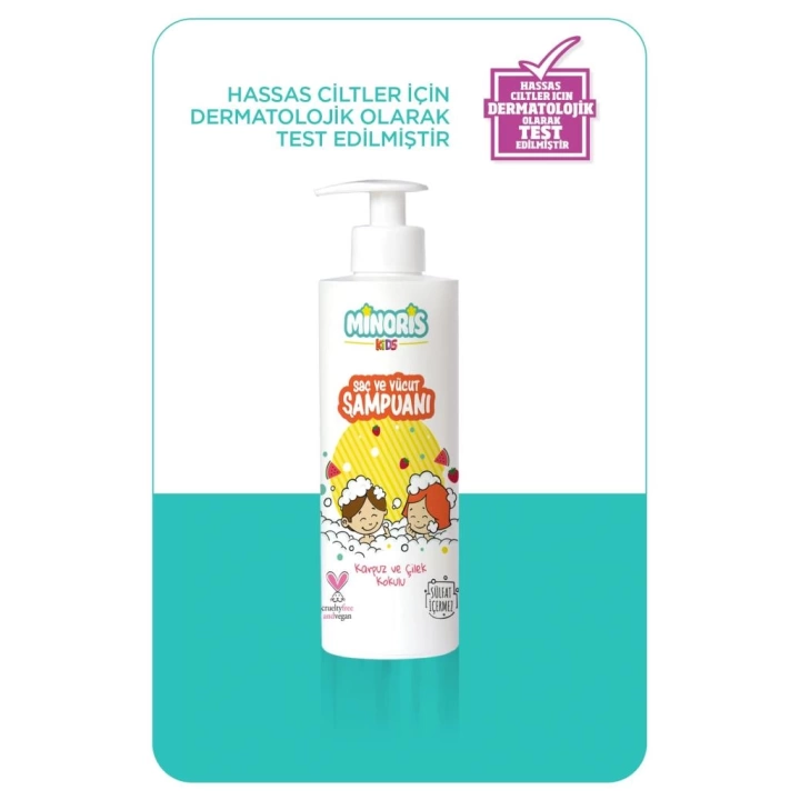 BFS   Minoris Kids Organik Saç ve Vücut Şampuanı 400ml