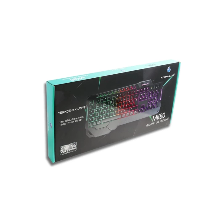 BFS MK80 RGB Işıklı Türkçe Q Kablolu Mekanik Hisli Klavye