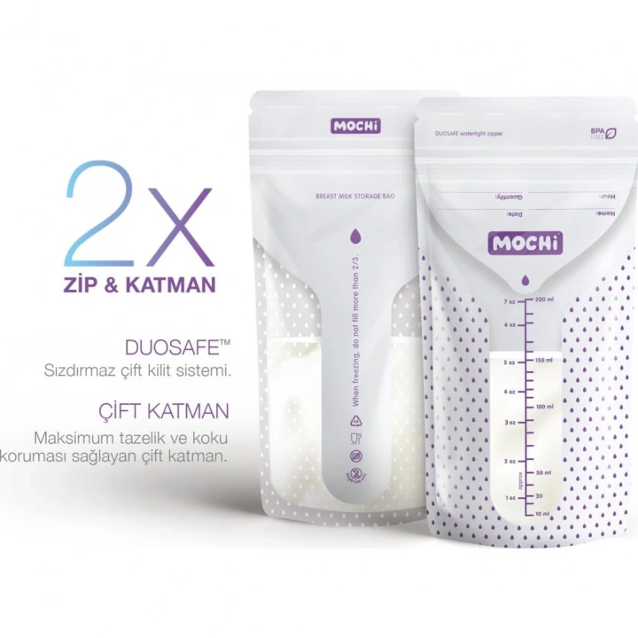 BFS   Mochi Anne Sütü Saklama Poşeti 50 Adet 200ml