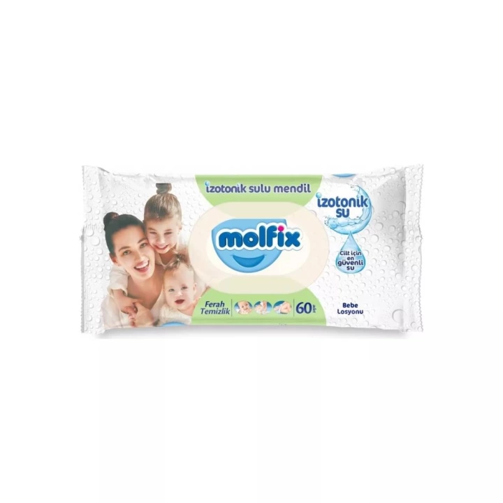 BFS   Molfix İzotonik Sulu Ferah Temizlik Islak Havlu Mendil 3Lü 180 Yaprak