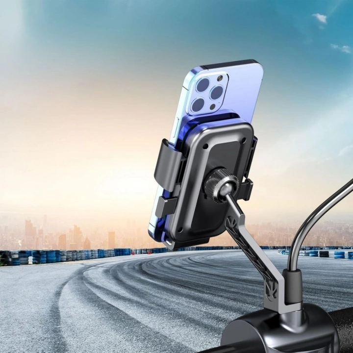 BFS  Motor,Motosiklet,Bisiklet ,Scooter İçin 360 Derece Dönebilen Dikiz Aynası Versiyonu Telefon Tutucu Aparat