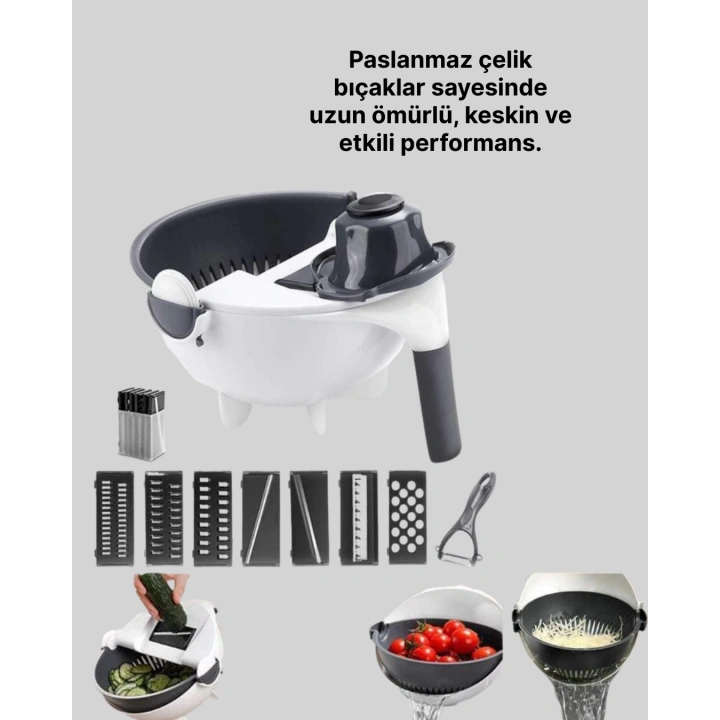 BFS Mutfak İçin Pratik 5 Bıçaklı Rende ve Süzgeç Seti