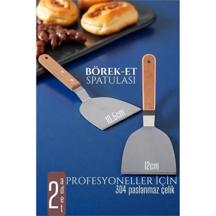 BFS  Mutfak Spatulası- Hamur Börek Et Spatulası 10,5 ve 12 cm 2 Lİ SET