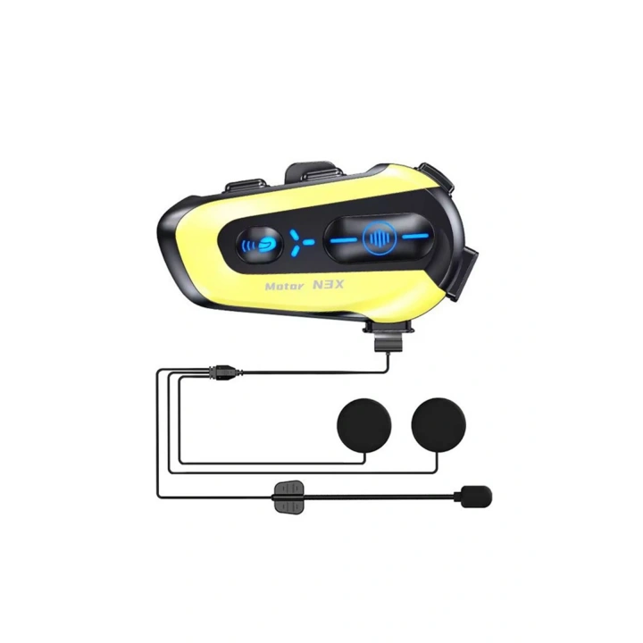 BFS N3x Rgb Işıklı Intercom 3 Kişi Bağlantılı 1000mah Motosiklet Bluetooth Kulaklık Seti