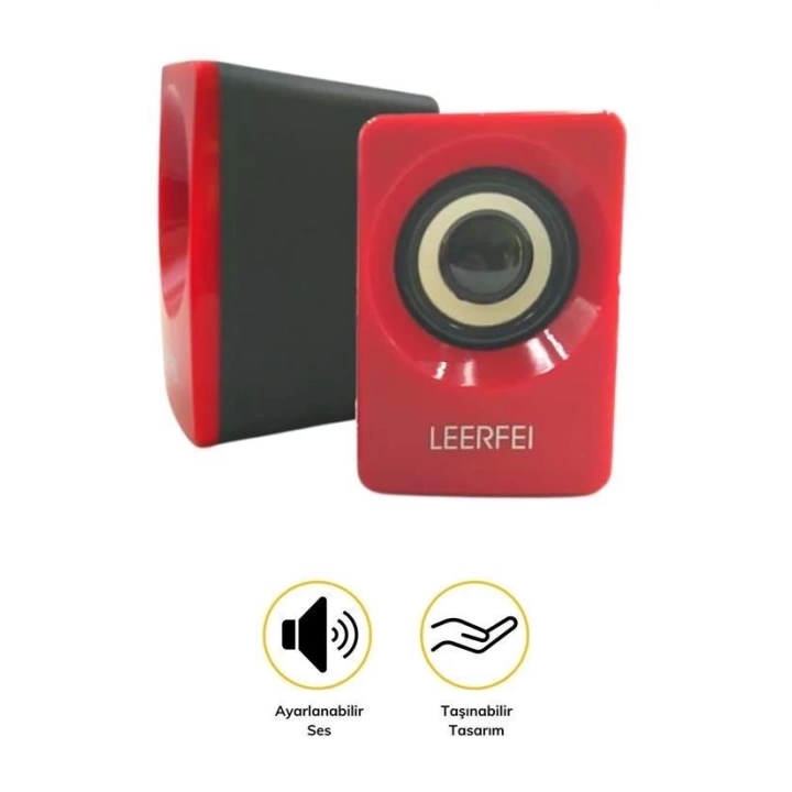 BFS  N62 1+1 Multimedia USB ve Jacklı Mini Hoparlör Yüksek Stereo Ses Sistemi