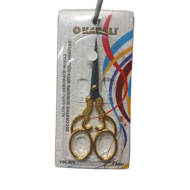 BFS Nakış Makası Altın Saplı Dekoratif Makas YBL-074 Model 2