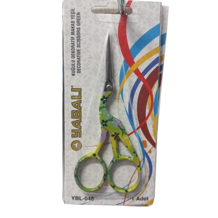 BFS Nakış Makası Kuğulu Dekoratif Makas Yeşil YBL-048 Model 6