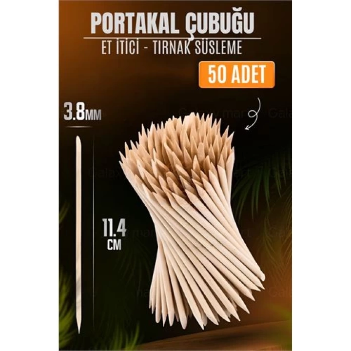 BFS  Nano Portakal Çubuğu Tırnak Temizleyici Et İtici 50 Adet Absolute Professional