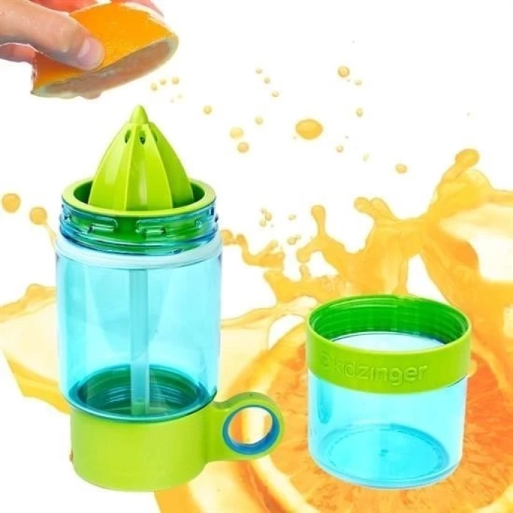 BFS  Narenciye Limon Sıkmalı Pratik Detoks Toksin Atıcı Su Matarası Spor Şişesi