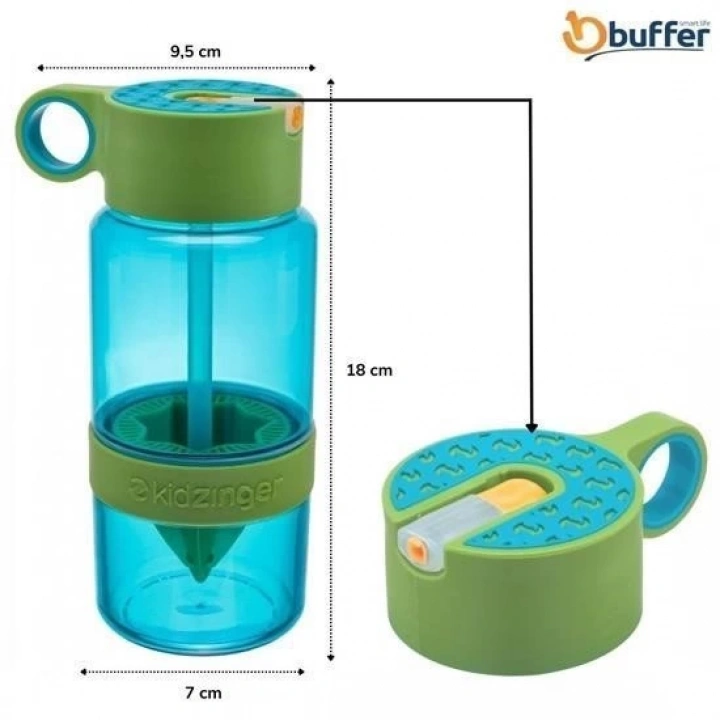 BFS  Narenciye Limon Sıkmalı Pratik Detoks Toksin Atıcı Su Matarası Spor Şişesi