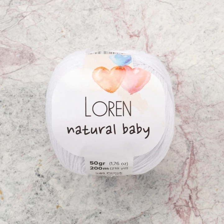 BFS  Natural Baby Beyaz El Örgü İpi - R001 - 33829