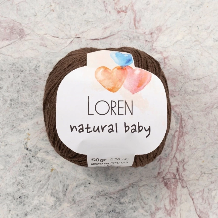 BFS  Natural Baby Kahverengi El Örgü İpi - R035 - 33941