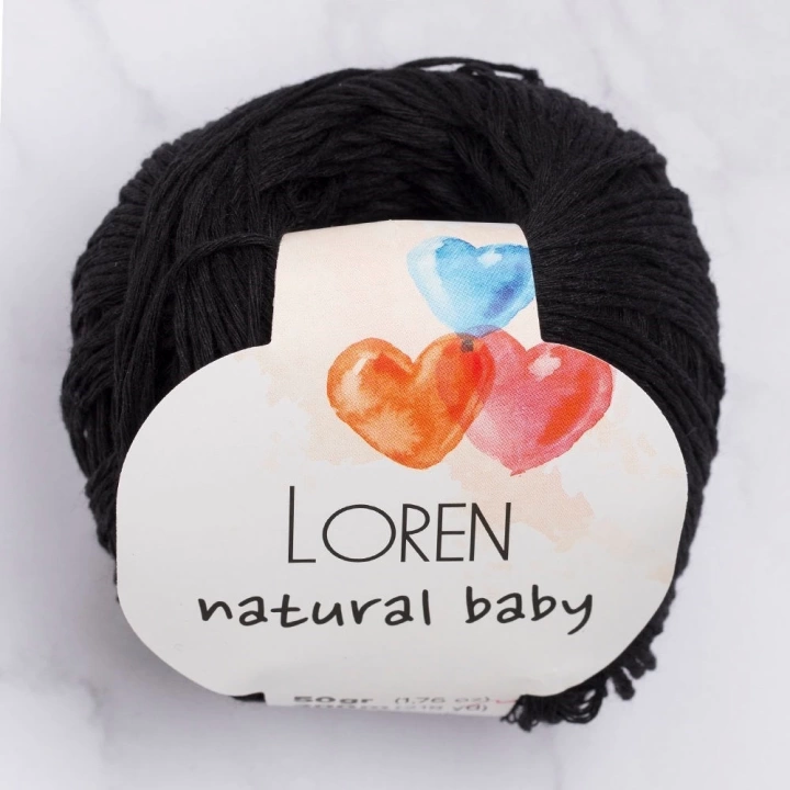 BFS  Natural Baby Siyah El Örgü İpi - R004 - 33697