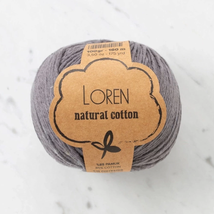 BFS  Natural Cotton Antrasit El Örgü İpi - R082 - 33899
